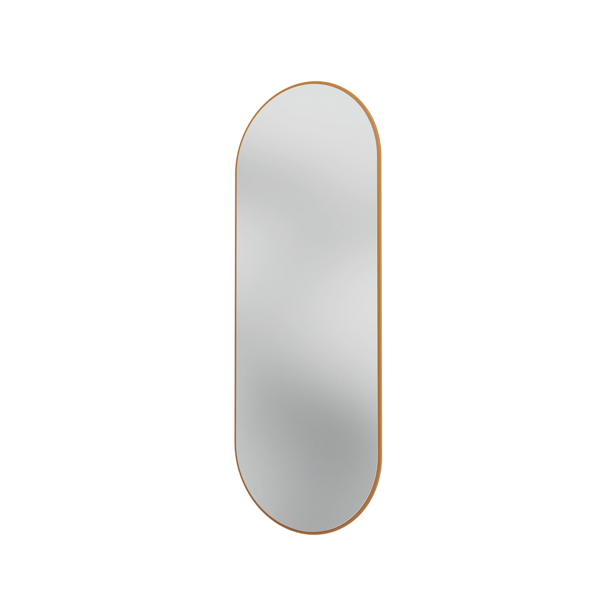 Miroir Colour Frame ovale SP1232R Montana, cadre laqué 142 Amber, vue de trois quarts sur fond blanc