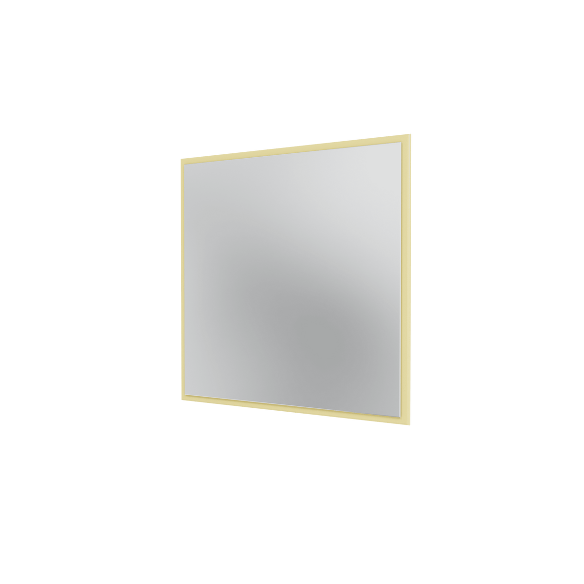 Miroir Colour Frame SP808 Montana, cadre laqué 159 Camomile, vue de trois quarts sur fond blanc