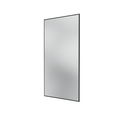 Miroir Colour Frame SP1224 Montana, cadre laqué 05 Black, vue de trois quarts sur fond blanc