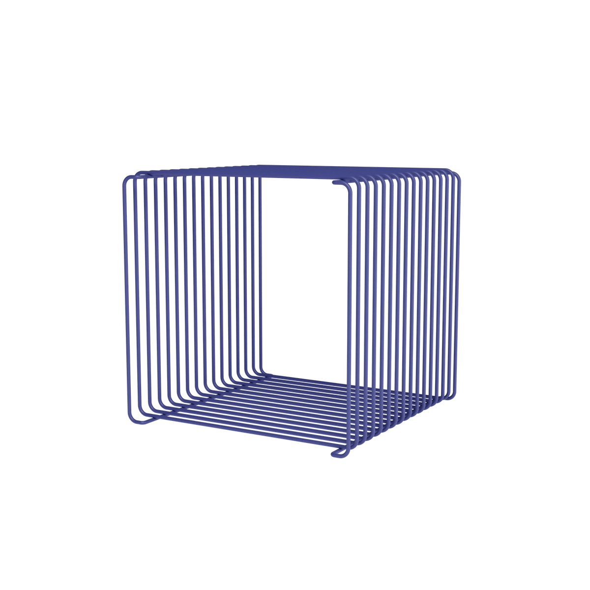 Module Panton Wire Single laqué Monarch, profondeur 34,8 cm, vue en perspective (l&
