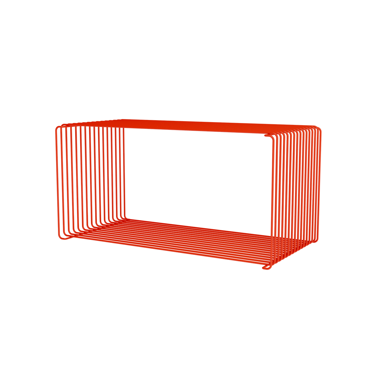 Module Panton Wire Extended laqué Rosehip, profondeur 34,8 cm, vue en perspective (l&