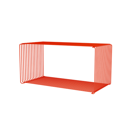 Module Panton Wire Extended laqué Rosehip, profondeur 34,8 cm, vue en perspective (l&