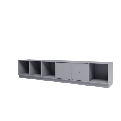 Banc Rest III Montana, laque 100 Graphic, sur socle de 7 cm, vue de trois quarts sur fond blanc