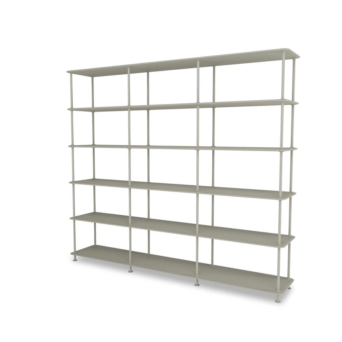 Etagère Free 555000 Montana, tablettes 225 Fennel et structure 144 Fennel, vue de trois quarts sur fond blanc
