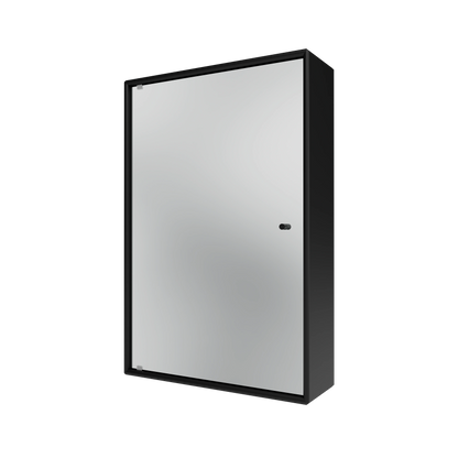 Armoire à miroir Reflect, laque 05 Black, packshot Montana