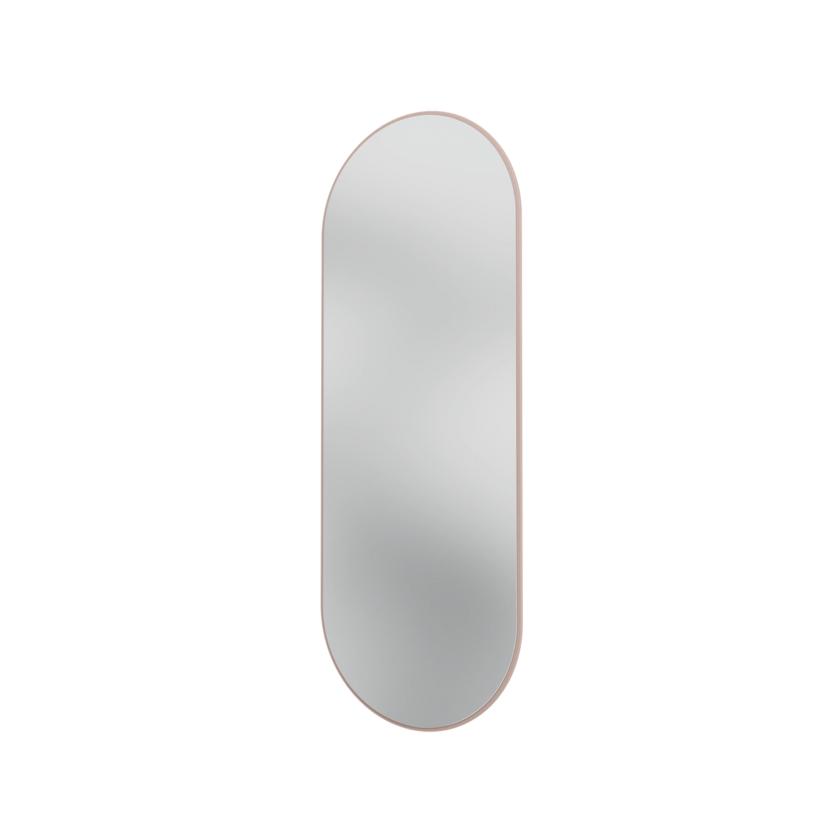 Miroir Colour Frame ovale SP1232R Montana, cadre laqué 137 Mushroom, vue de trois quarts sur fond blanc