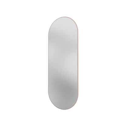 Miroir Colour Frame ovale SP1232R Montana, cadre laqué 137 Mushroom, vue de trois quarts sur fond blanc