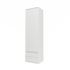 Armoire Attire I Montana, laque 01 White, suspendu au rail mural, vue de trois quarts sur fond blanc