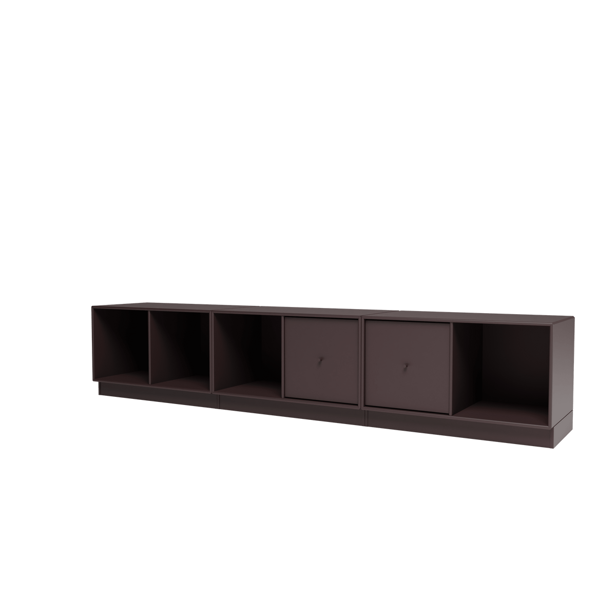 Banc Rest III Montana, laque 160 Balsamic, sur socle de 7 cm, vue de trois quarts sur fond blanc