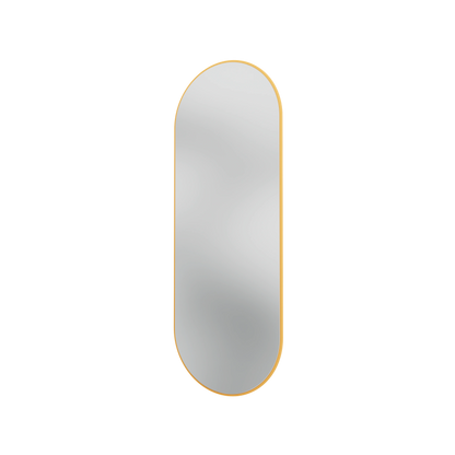 Miroir Colour Frame ovale SP1232R Montana, cadre laqué 166 Acacia, vue de trois quarts sur fond blanc