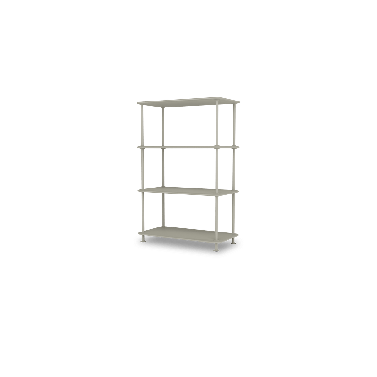 Etagère Free 300000 Montana, tablettes 225 Fennel et structure 144 Fennel, vue de trois quarts sur fond blanc
