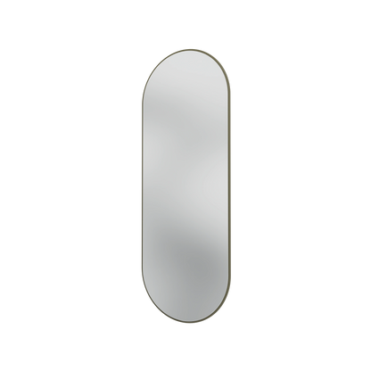 Miroir Colour Frame ovale SP1232R Montana, cadre laqué 139 Oregano, vue de trois quarts sur fond blanc