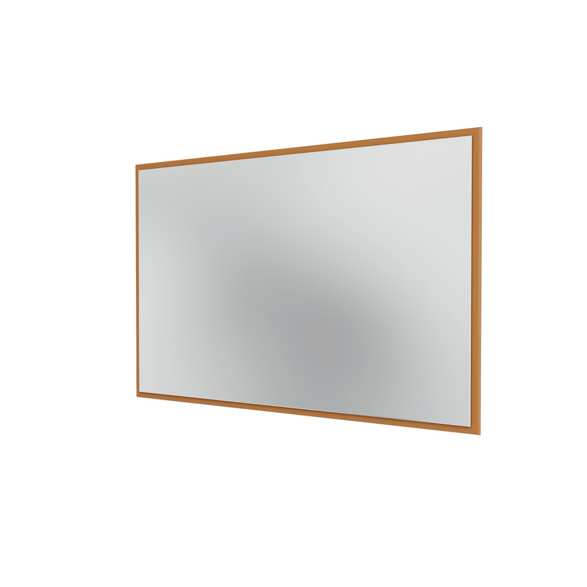 Miroir Colour Frame SP1208 Montana, cadre laqué 142 Amber, vue de trois quarts sur fond blanc