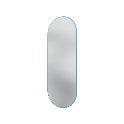 Miroir Colour Frame ovale SP1232R Montana, cadre laqué 154 Azure, vue de trois quarts sur fond blanc