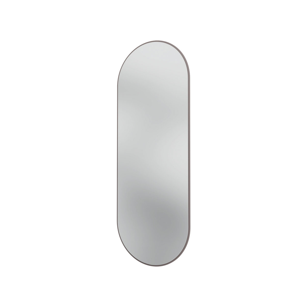 Miroir Colour Frame ovale SP1232R Montana, cadre laqué 35 Coffee, vue de trois quarts sur fond blanc