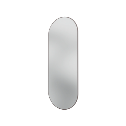 Miroir Colour Frame ovale SP1232R Montana, cadre laqué 35 Coffee, vue de trois quarts sur fond blanc