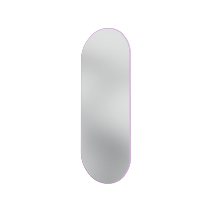 Miroir Colour Frame ovale SP1232R Montana, cadre laqué 164 Iris, vue de trois quarts sur fond blanc
