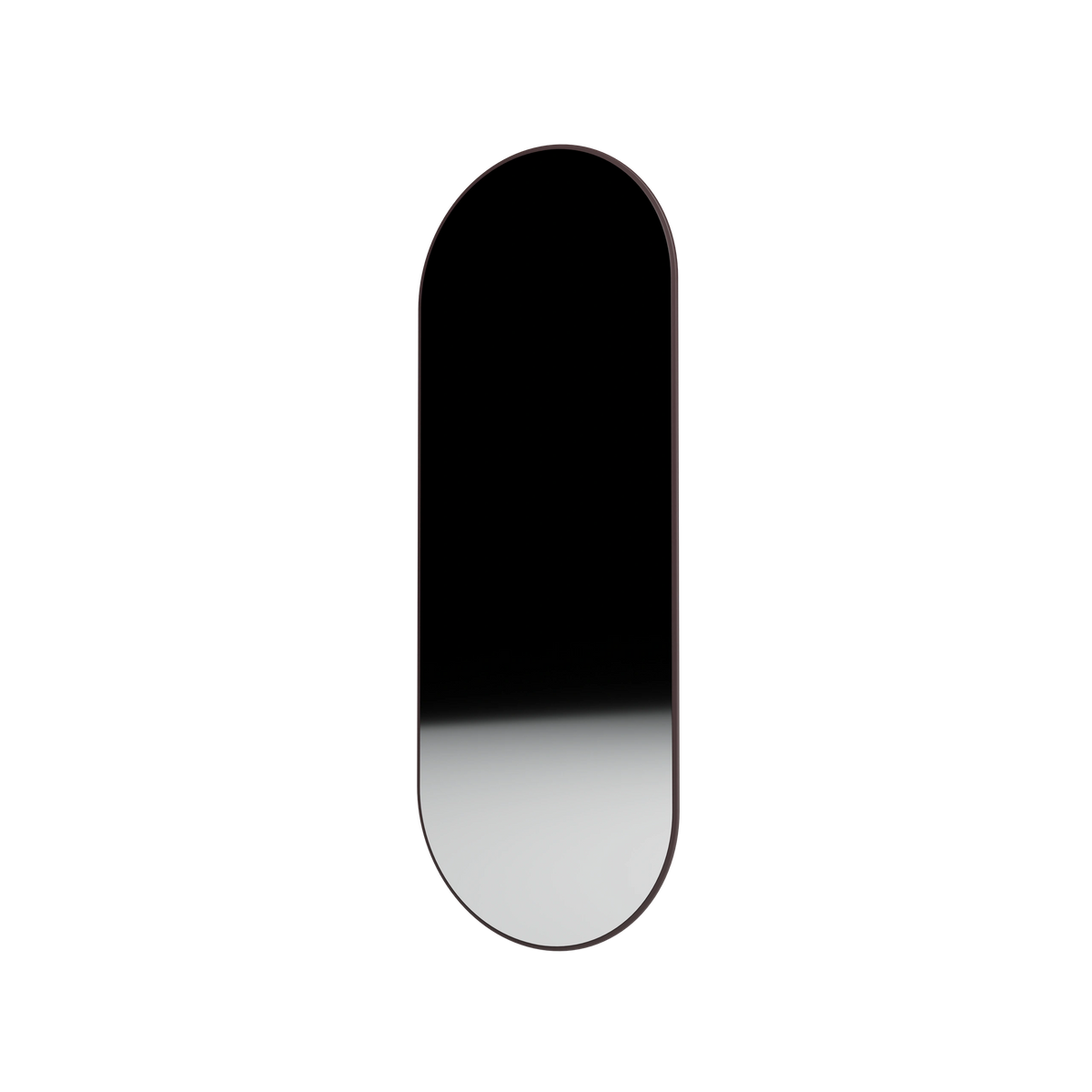 Miroir Colour Frame ovale SP1232R Montana, cadre laqué 160 Balsamic, vue de trois quarts sur fond blanc