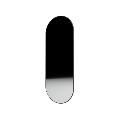 Miroir Colour Frame ovale SP1232R Montana, cadre laqué 160 Balsamic, vue de trois quarts sur fond blanc