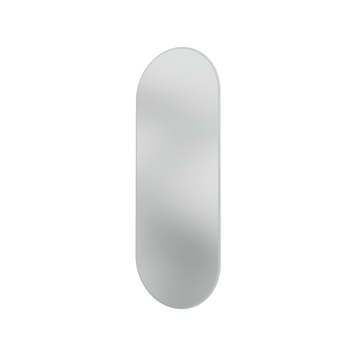 Miroir Colour Frame ovale SP1232R Montana, cadre laqué 156 Oyster, vue de trois quarts sur fond blanc