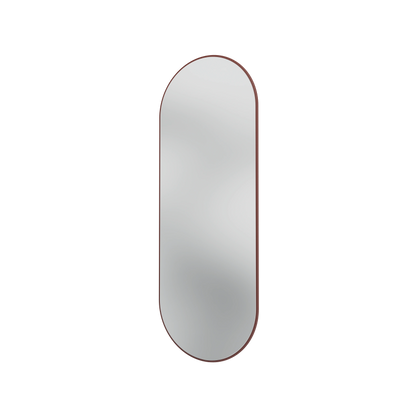Miroir Colour Frame ovale SP1232R Montana, cadre laqué 155 Masala, vue de trois quarts sur fond blanc