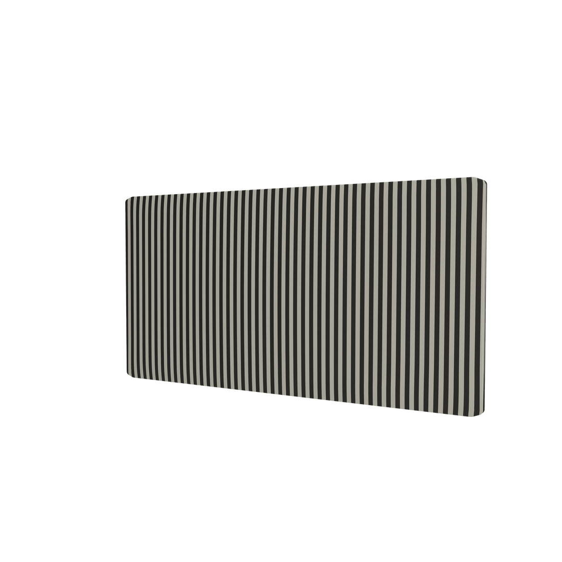 Panneau textile Montana Free habillé du tissu Kvadrat 1123 MN Stripe, vue de trois quarts sur fond blanc