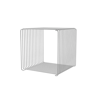Module Panton Wire Single chromé, profondeur 34,8 cm, vue en perspective (l'ensemble en compte 3)
