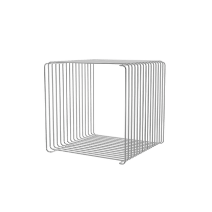Module Panton Wire Single chromé, profondeur 34,8 cm, vue en perspective (l&