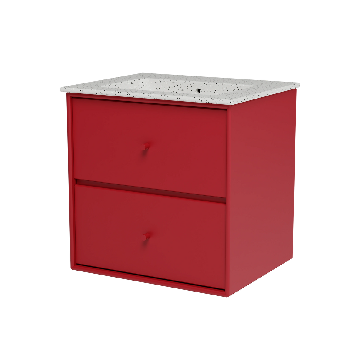 Meuble vasque Flow, laque 165 Beetroot, packshot Montana