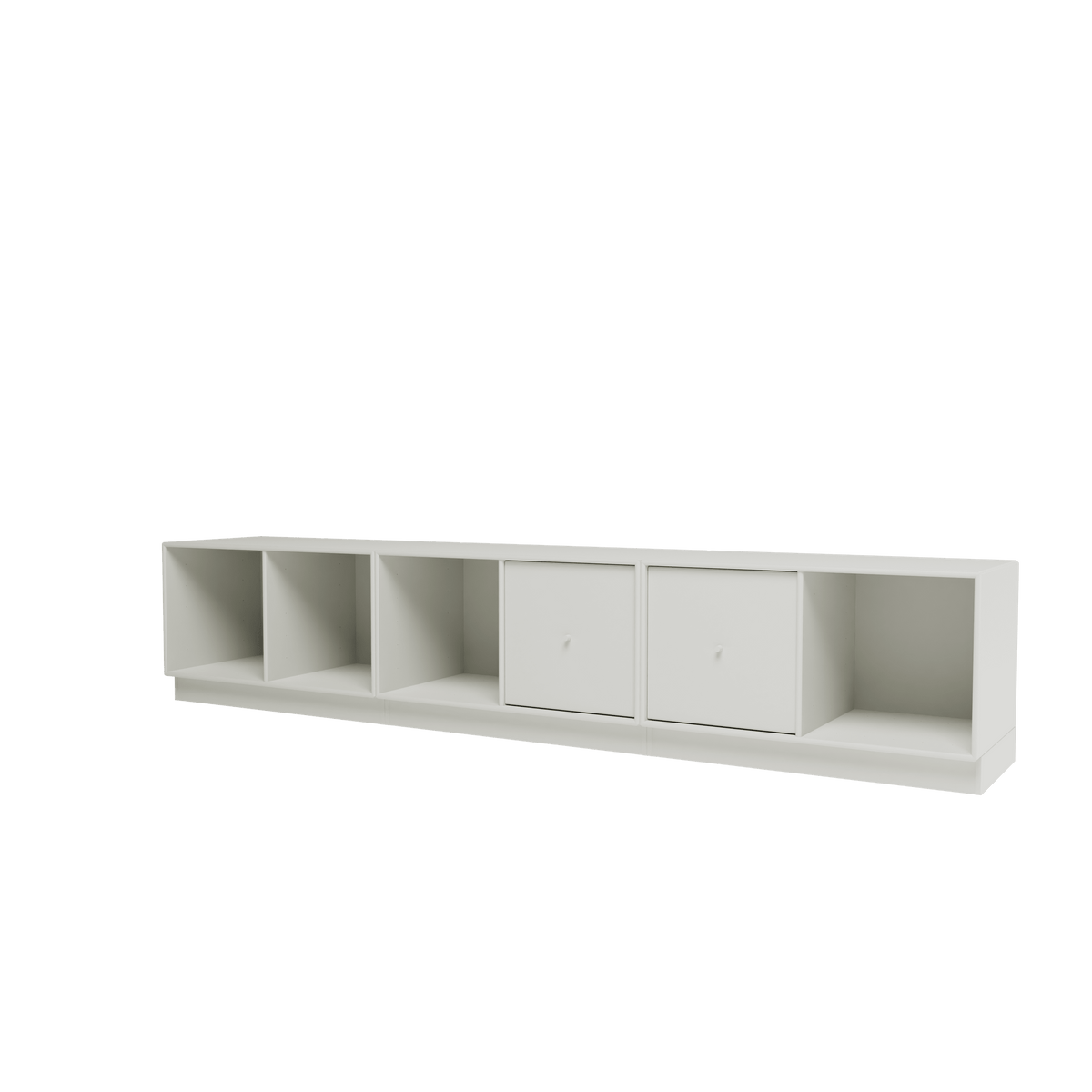 Banc Rest III Montana, laque 09 Nordic, sur socle de 7 cm, vue de trois quarts sur fond blanc