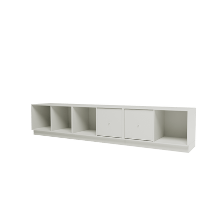 Banc Rest III Montana, laque 09 Nordic, sur socle de 7 cm, vue de trois quarts sur fond blanc
