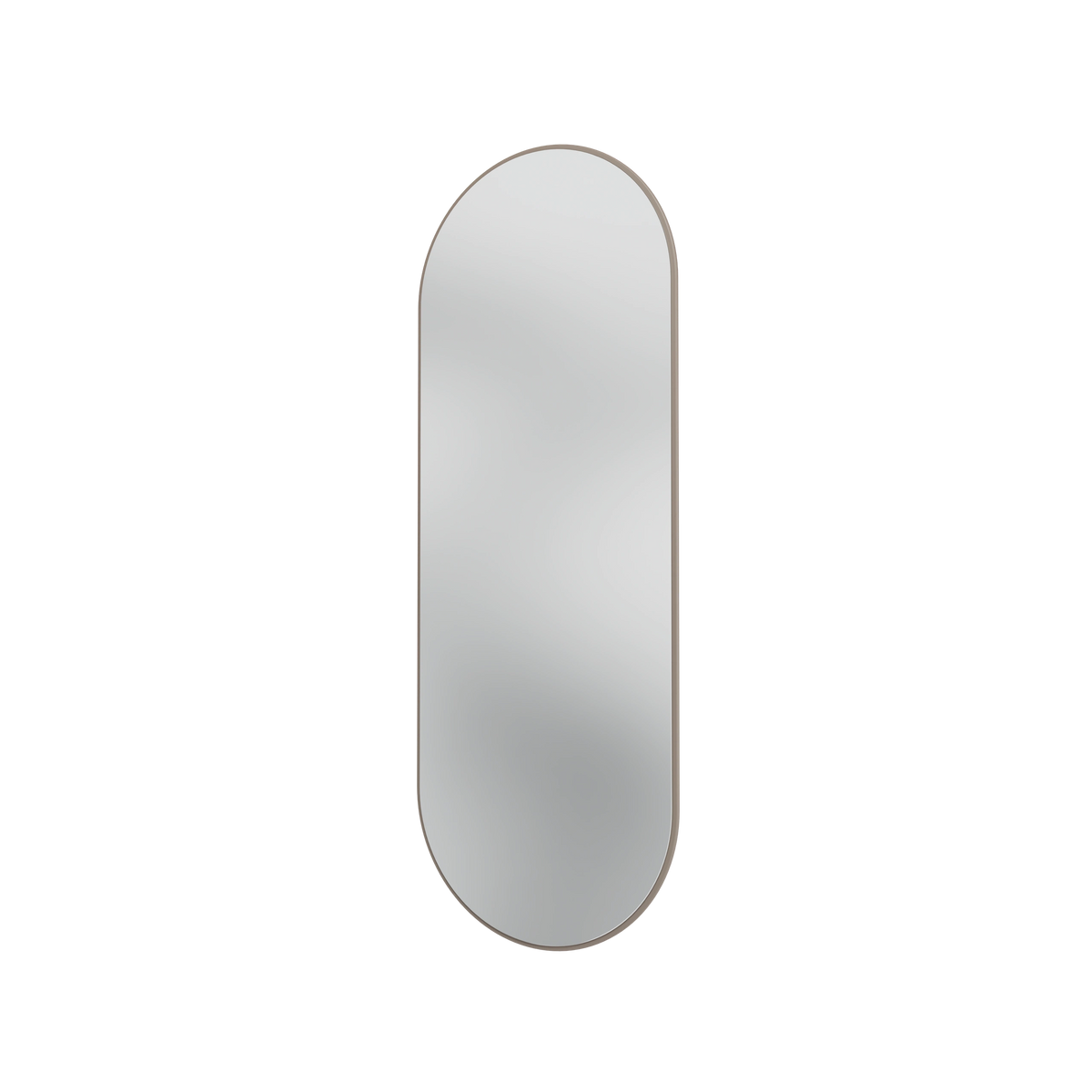 Miroir Colour Frame ovale SP1232R Montana, cadre laqué 141 Truffle, vue de trois quarts sur fond blanc