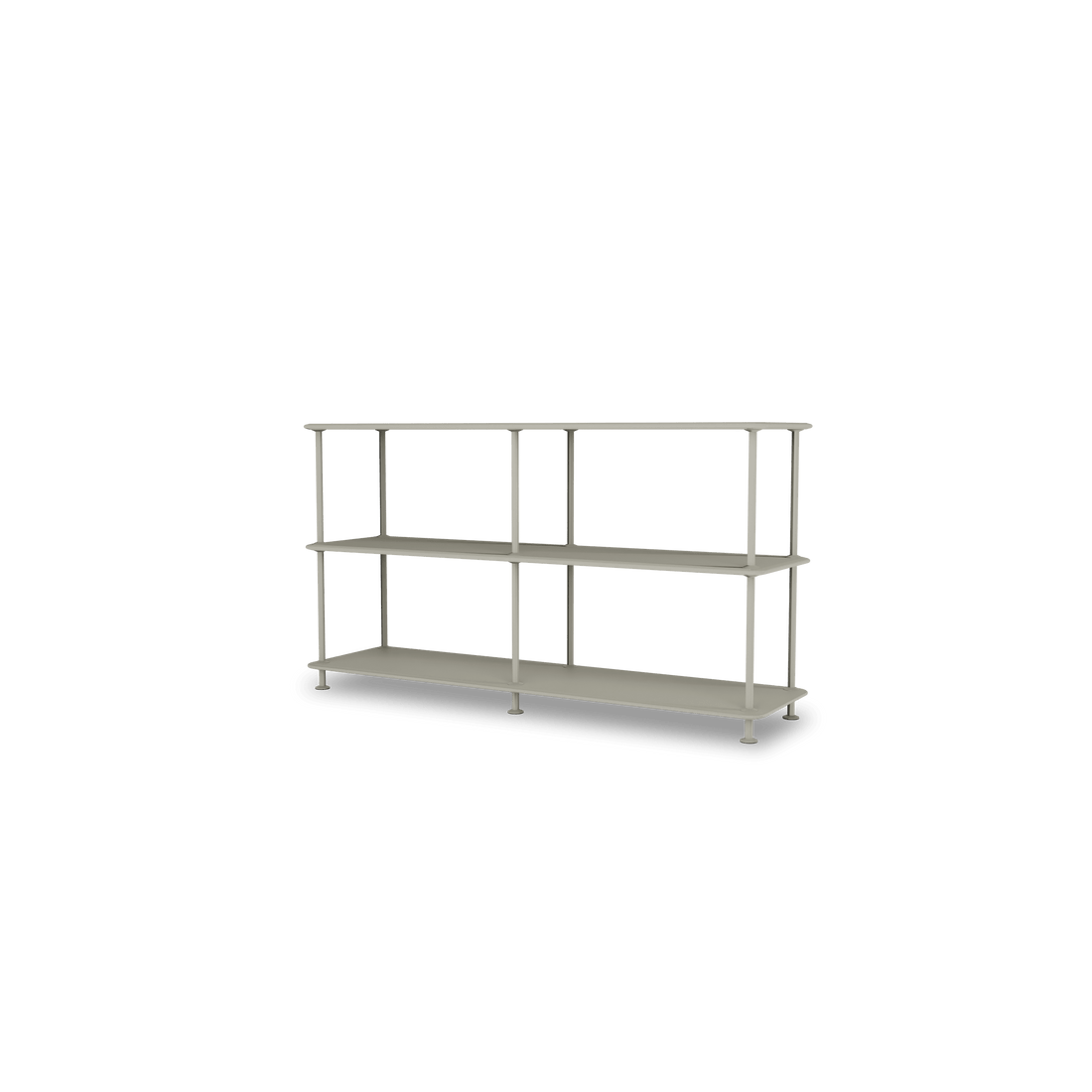 Etagère Free 220000 Montana, tablettes 225 Fennel et structure 144 Fennel, vue de trois quarts sur fond blanc