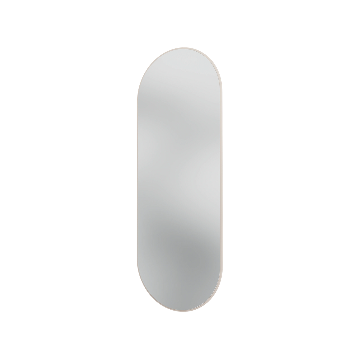 Miroir Colour Frame ovale SP1232R Montana, cadre laqué 168 Clay, vue de trois quarts sur fond blanc