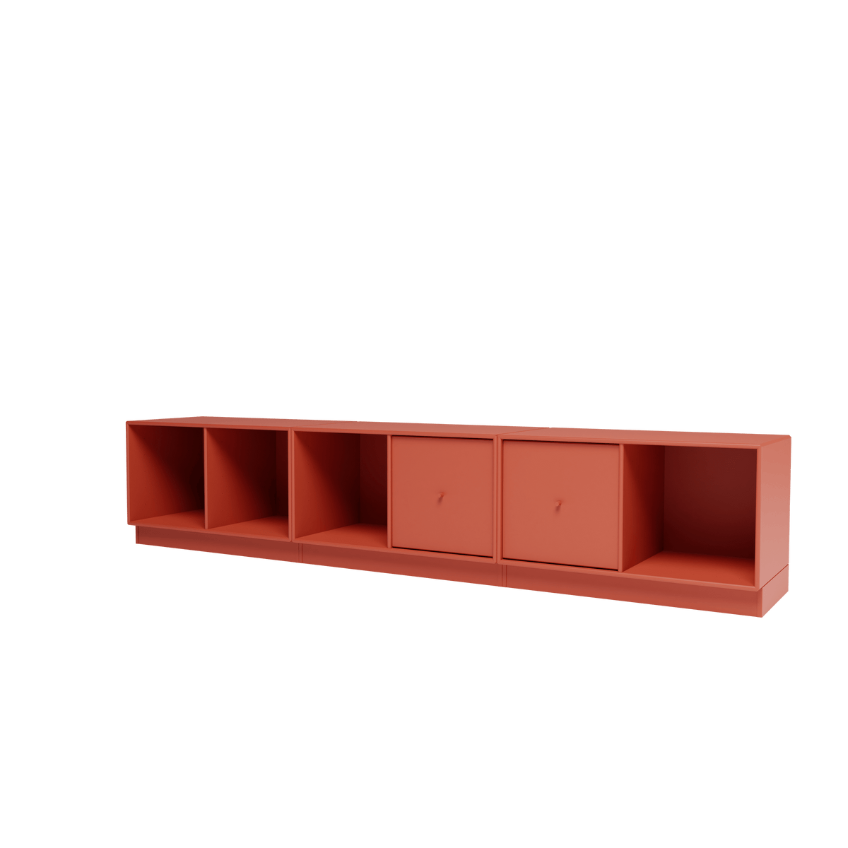 Banc Rest III Montana, laque 162 Hokkaido, sur socle de 7 cm, vue de trois quarts sur fond blanc