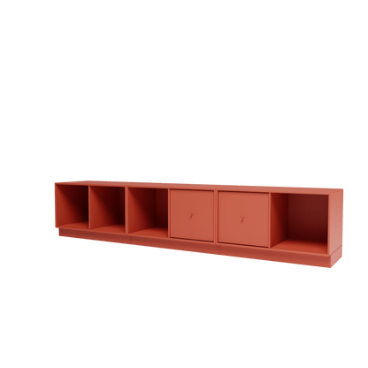 Banc Rest III Montana, laque 162 Hokkaido, sur socle de 7 cm, vue de trois quarts sur fond blanc