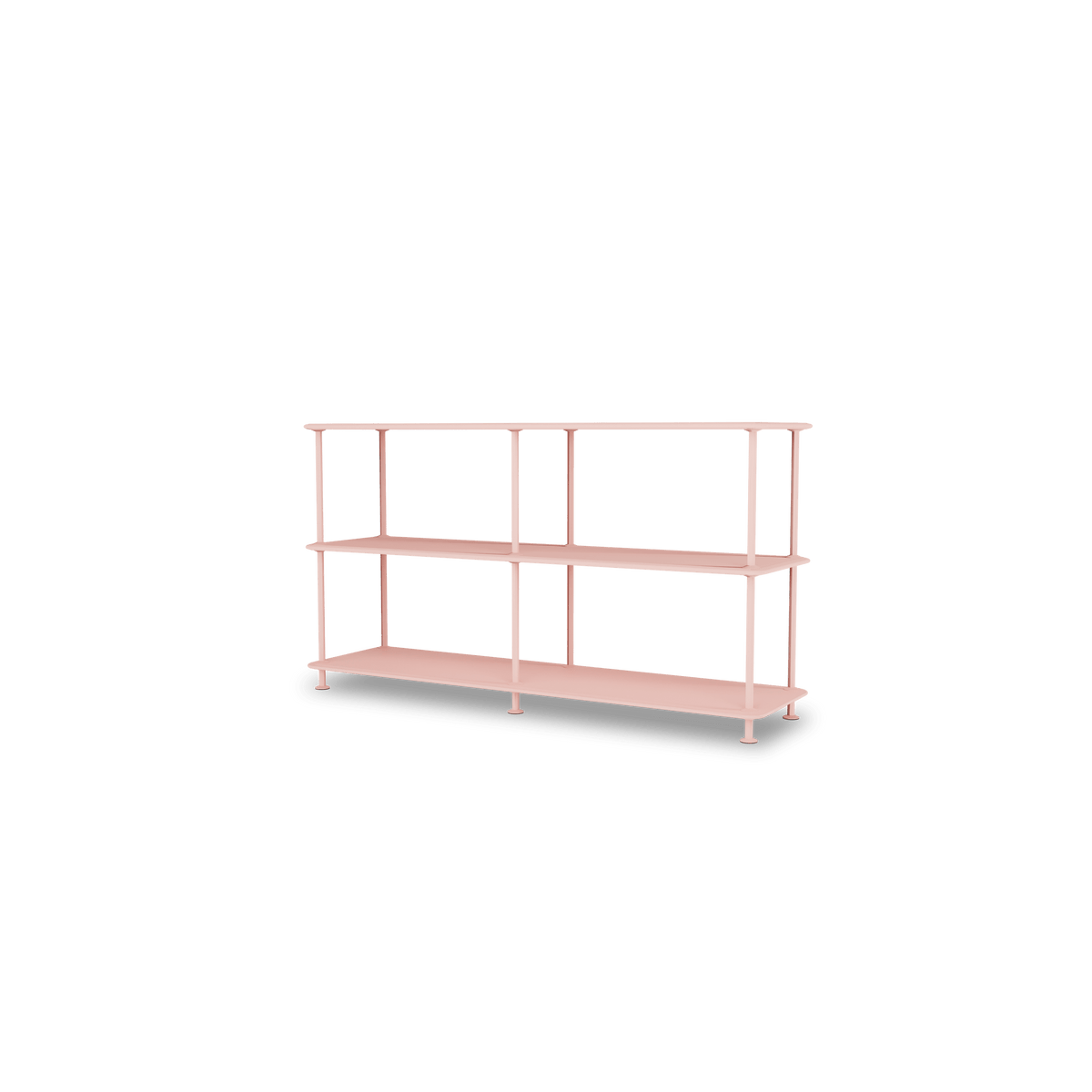 Etagère Free 220000 Montana, tablettes 167 Ruby et structure 167 Ruby, vue de trois quarts sur fond blanc