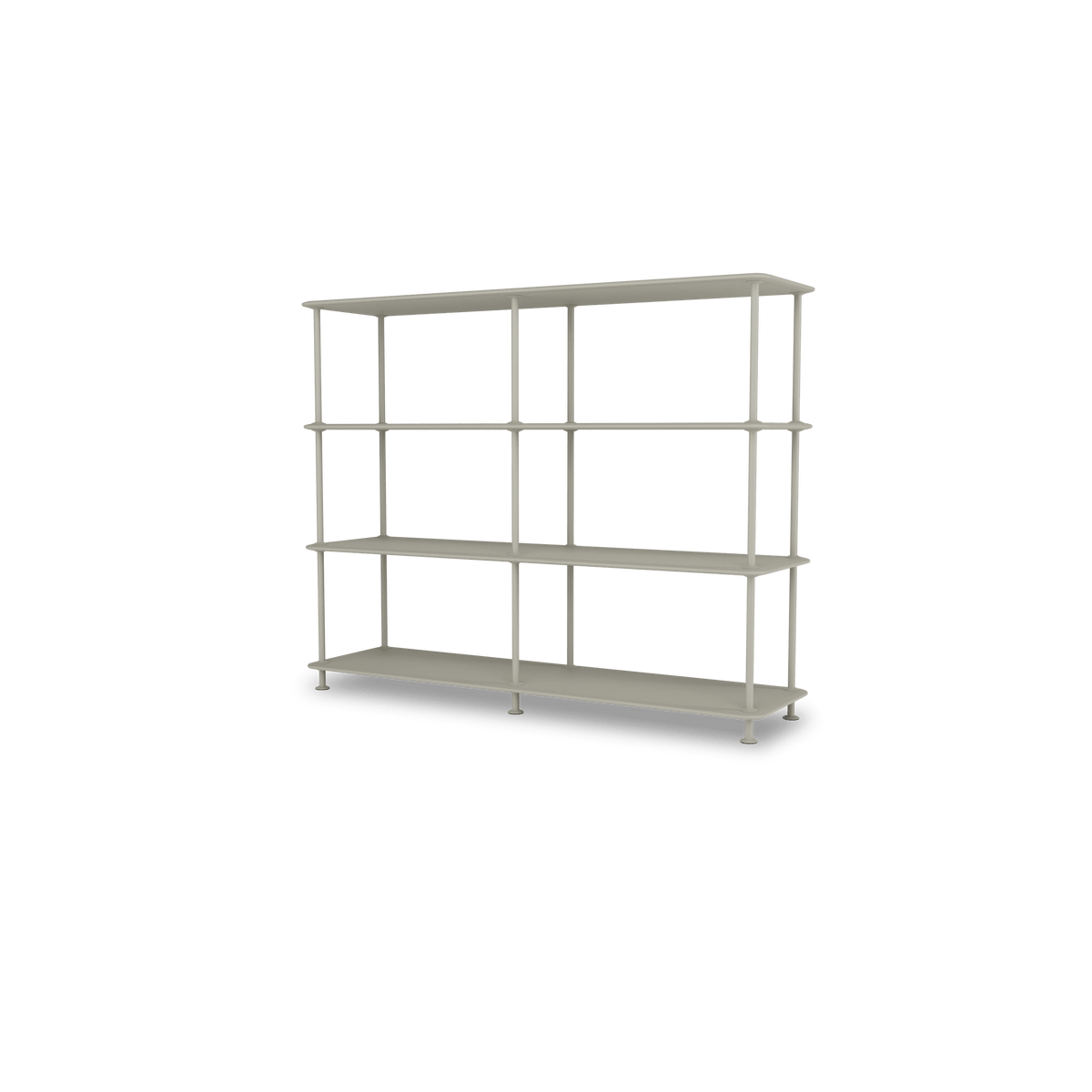 Etagère Free 330000 Montana, tablettes 225 Fennel et structure 144 Fennel, vue de trois quarts sur fond blanc