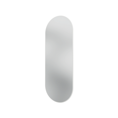 Miroir Colour Frame ovale SP1232R Montana, cadre laqué 01 White, vue de trois quarts sur fond blanc
