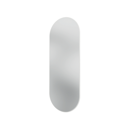 Miroir Colour Frame ovale SP1232R Montana, cadre laqué 01 White, vue de trois quarts sur fond blanc