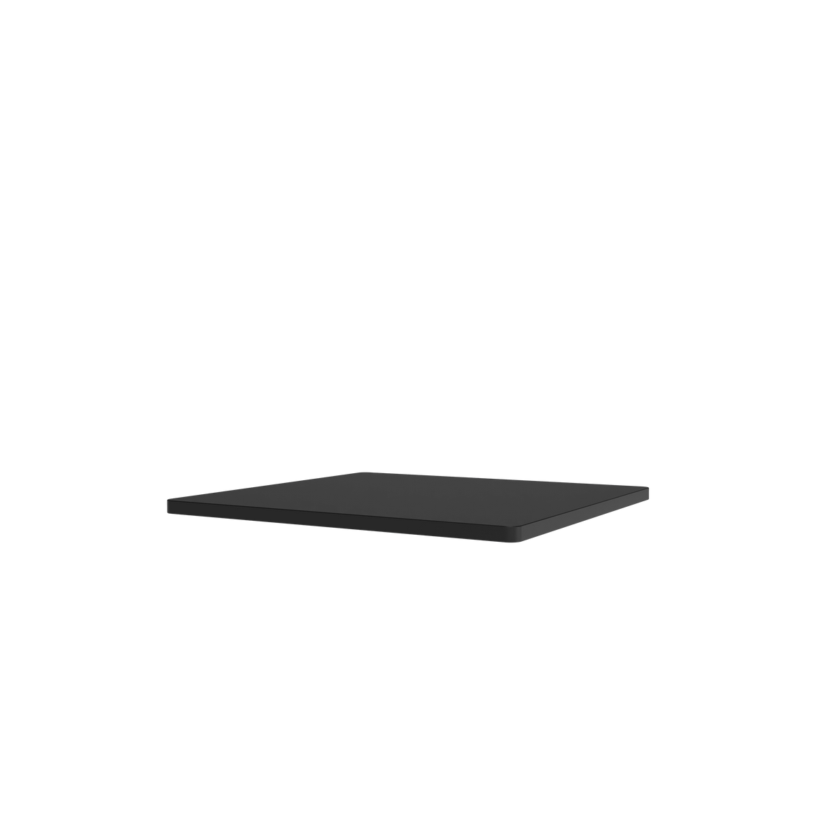 Tablette Panton Wire Single laquée Black, vue en perspective sur fond blanc