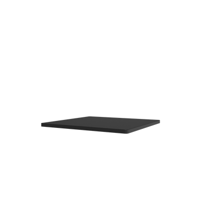 Tablette Panton Wire Single laquée Black, vue en perspective sur fond blanc