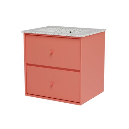 Meuble vasque Flow, laque 151 Rhubarb, packshot Montana