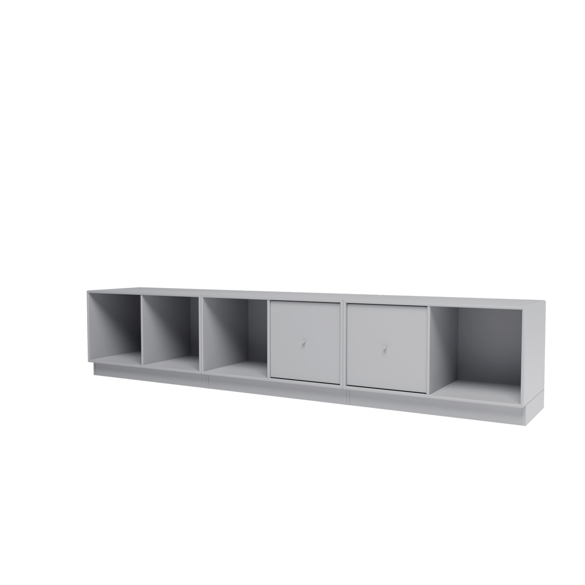 Banc Rest III Montana, laque 02 Fjord, sur socle de 7 cm, vue de trois quarts sur fond blanc