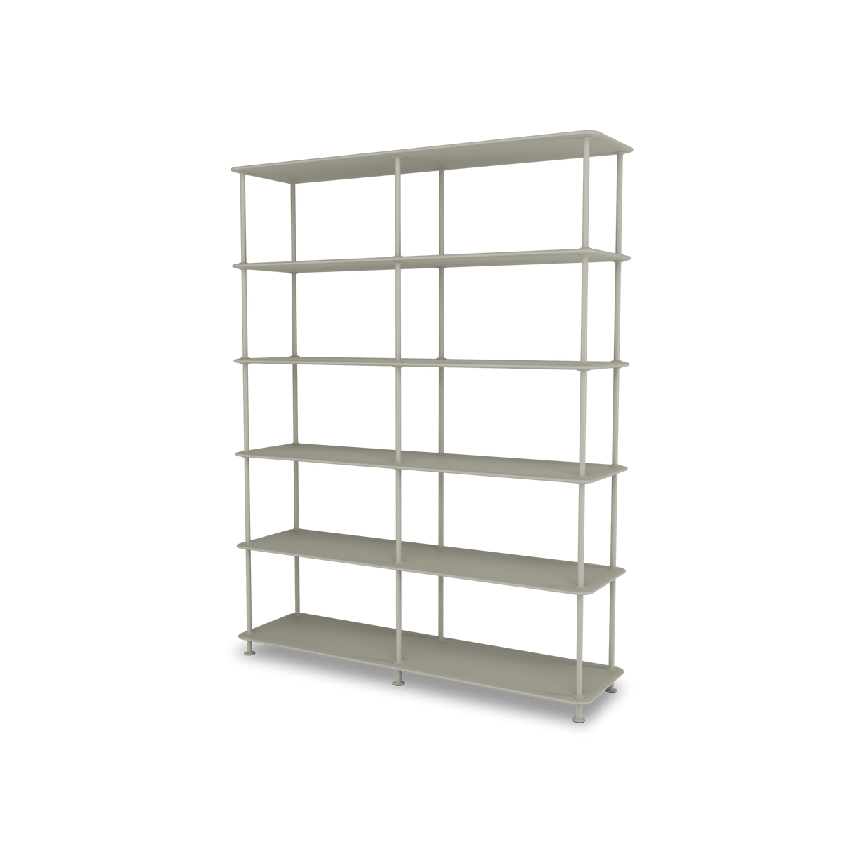 Etagère Free 550000 Montana, tablettes 225 Fennel et structure 144 Fennel, vue de trois quarts sur fond blanc