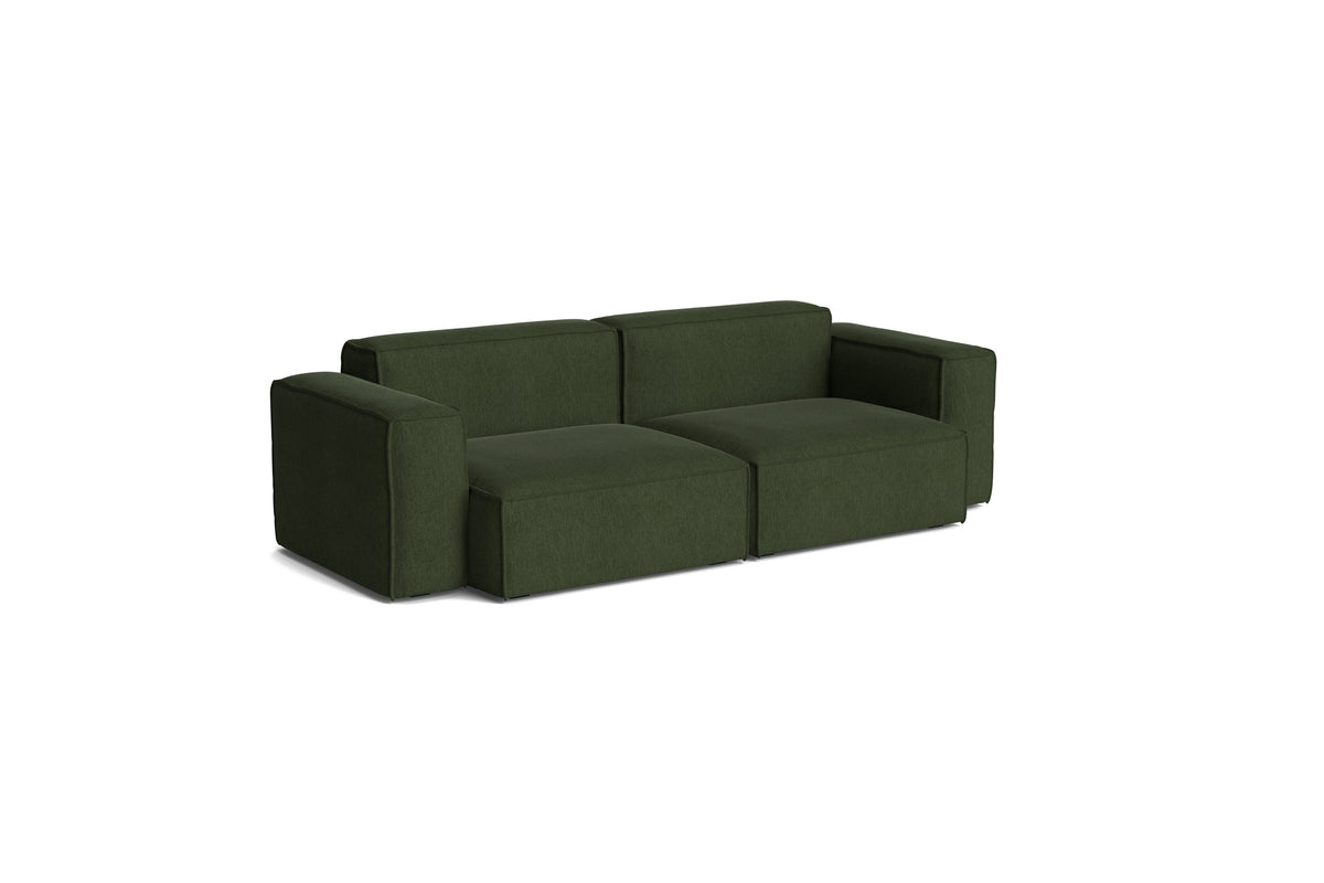 Canapé Mags Soft Low déhoussable de Hay, 2,5 places combinaison 1, tissu Turf dark green