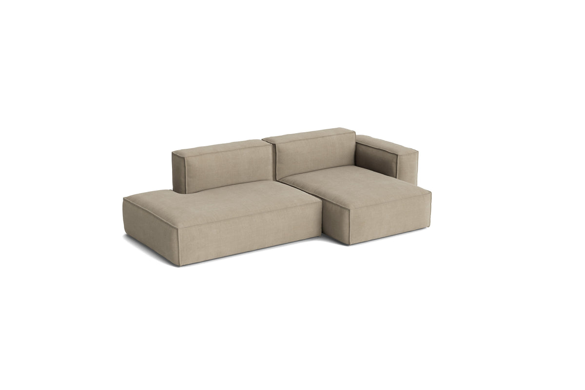 Canapé Mags Soft Low déhoussable de Hay, 2,5 places combinaison 3 méridienne droite, tissu Linara 216
