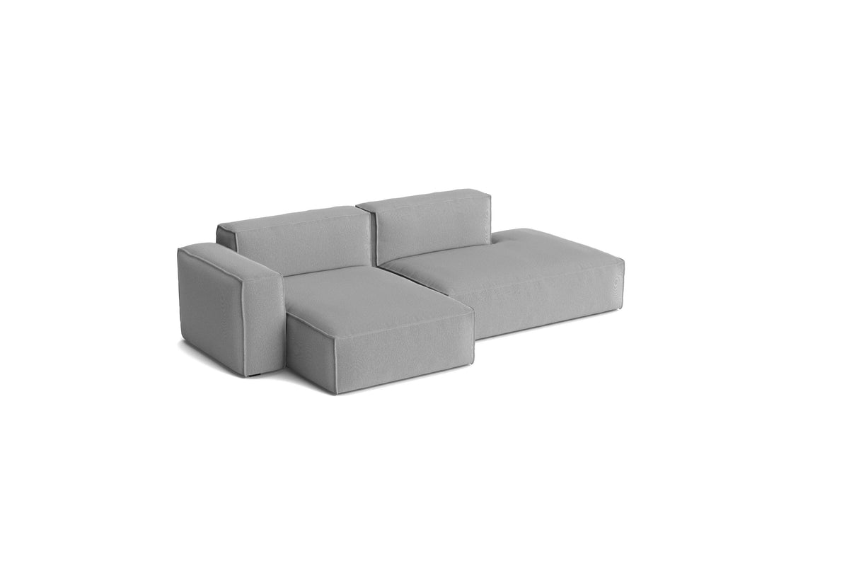 Canapé Mags Soft Low déhoussable de Hay, 2,5 places combinaison 3 méridienne gauche, tissu Steelcut Trio 124