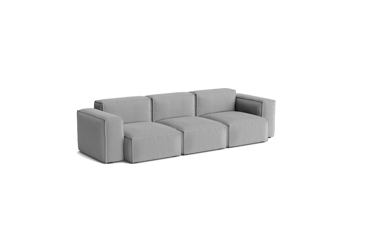 Canapé Mags Soft Low déhoussable de Hay, 3 places combinaison 1, tissu Steelcut Trio 124