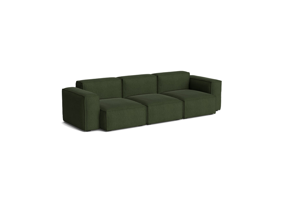 Canapé Mags Soft Low déhoussable de Hay, 3 places combinaison 1, tissu Turf dark green